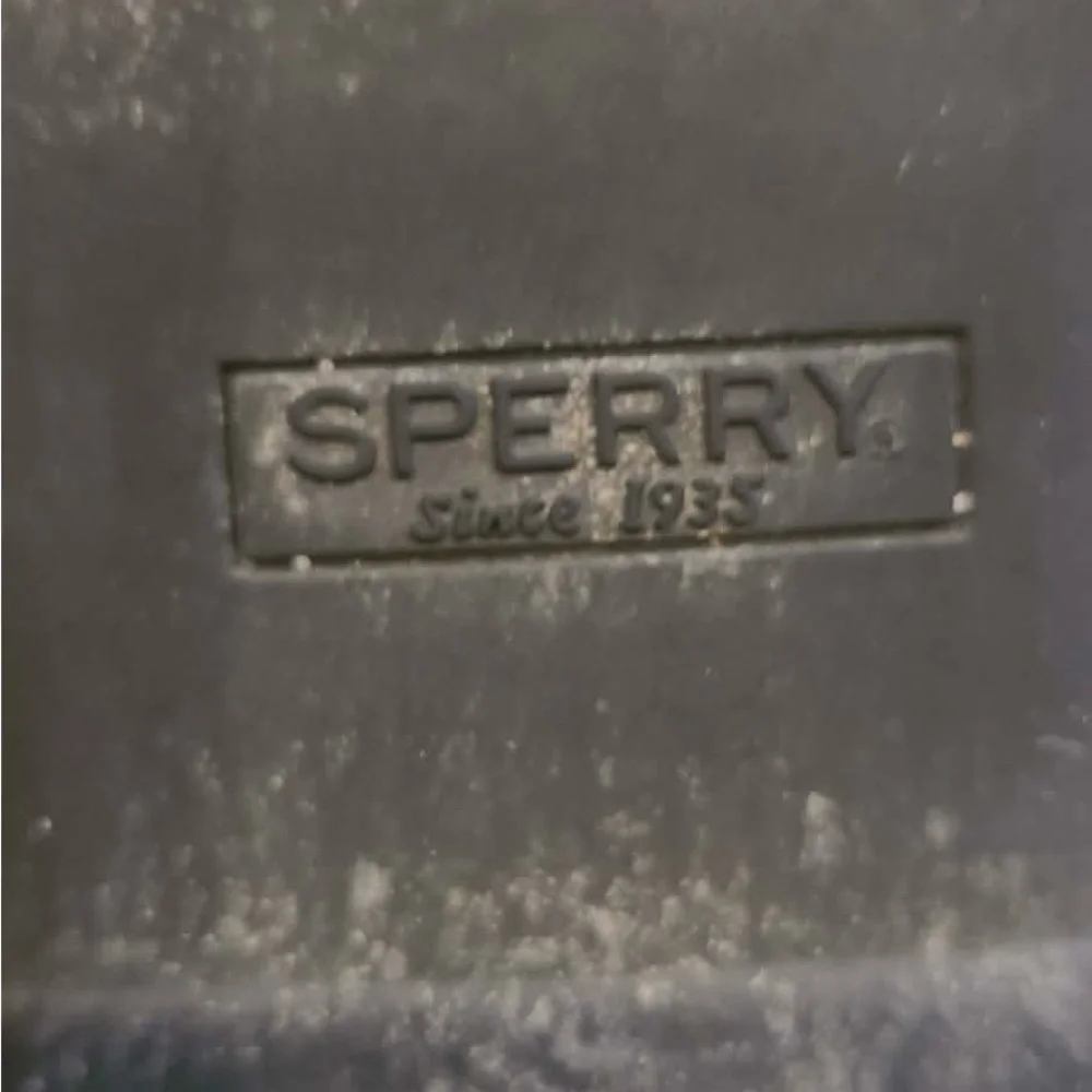 Sperry Black Pebbled Leather Duck Boot size 7